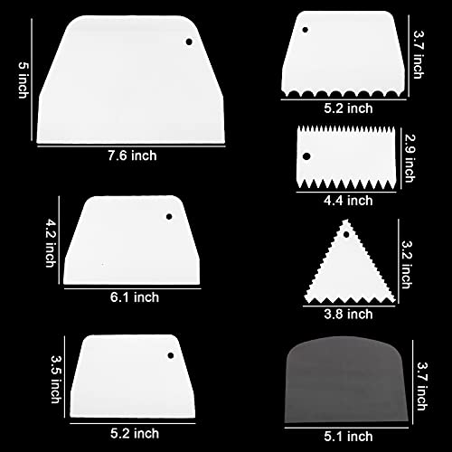 Cake Scraper Smoother Cake Icing Tool Set (10 Count)