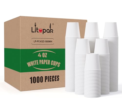 1000 pack 4 oz Disposable Paper Coffee Cups (45.99 Count)