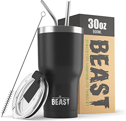 Beast 30 oz Tumbler Stainless Steel Vacuum Insulated Coffee Ice Cup Double Wall Travel Flask