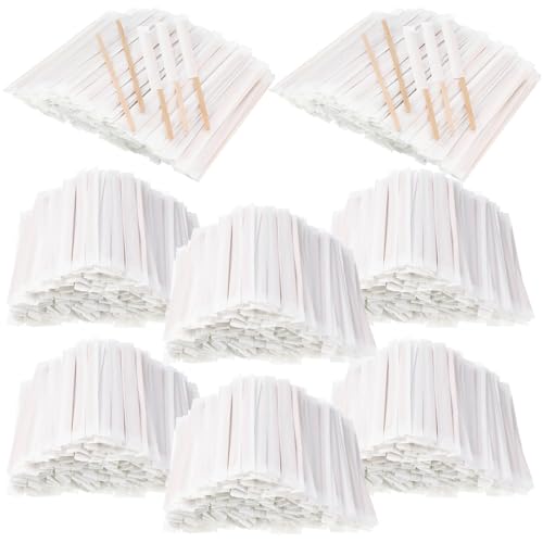 3000 Pcs Individually Wrapped Wooden Coffee Stirrers (3000 Count)