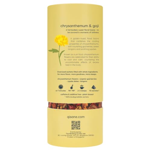 qìsane Chrysanthemum Tea Bags with Goji (10 Count)