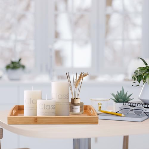 2 PCS Bamboo Serving Tray (2 Count)