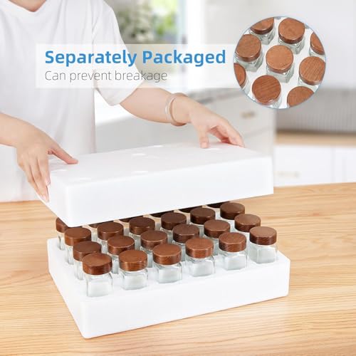 Glass Spice Jars with Labels (14 Count)