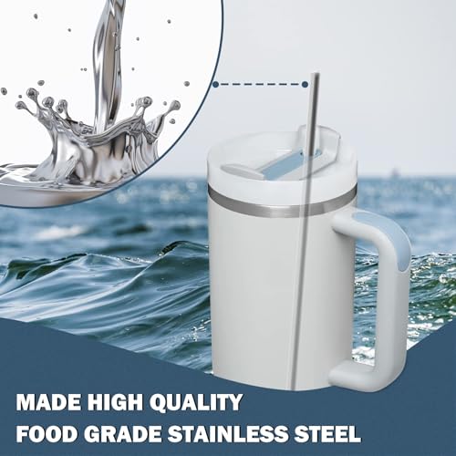 for Stanley Quencher 40oz Tumbler 6x Metal Stainless Steel Straws