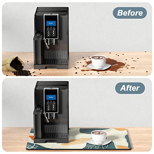 Coffee Mat 16" x 24" Cute Boho Theme Coffee Bar Mats for Espresso Machine Station Accessories and Organizer
