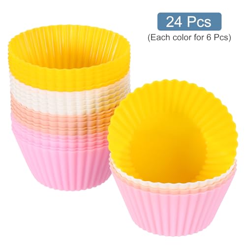 24Pcs Silicone Cupcake Liners