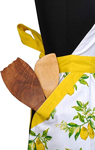 Kitchen Apron for Women with Pockets Cotton Printed Aprons for Baking