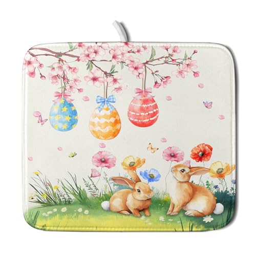 Easter Bunny Dish Drying Mat