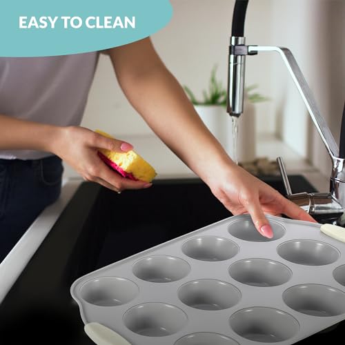 12 Cups Ceramic Coated Muffin Pan for Baking