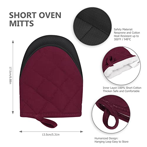 1 Pair Short Oven Mitts