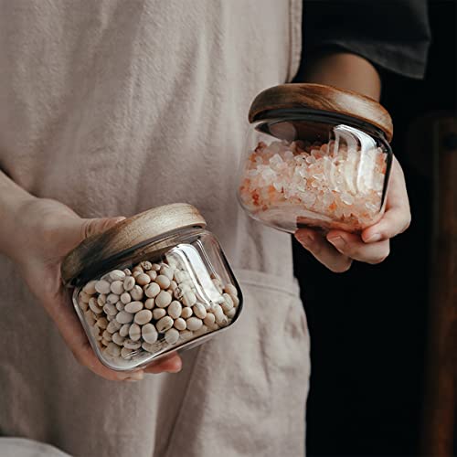Glass Food Storage Containers With Wooden Lids