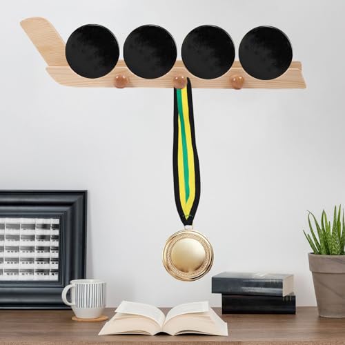 2 Pack Wooden Hockey Puck Display Cases Wooden Wall Mount Holder with Screws Hook Hockey Display Holder for Players Team Gifts Living Room Storage Decoration Accessories (2 Count)