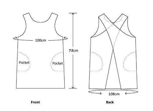 Soft Cotton Linen Apron Solid Color Halter Cross Bandage Aprons Japanese Style X Shape Double Pockets Kitchen Cooking Clothes Gift for Women Chef Housewarming