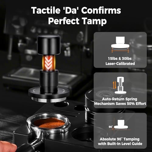 51MM V6 Impact Espresso Tamper with Sound Feedback