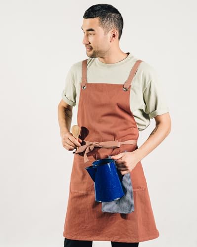 Crossback Kitchen Apron for Cooking