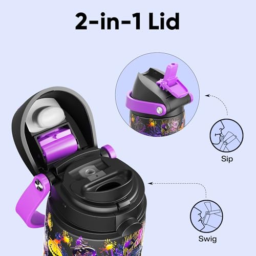 Insulated Water Bottle with Straw