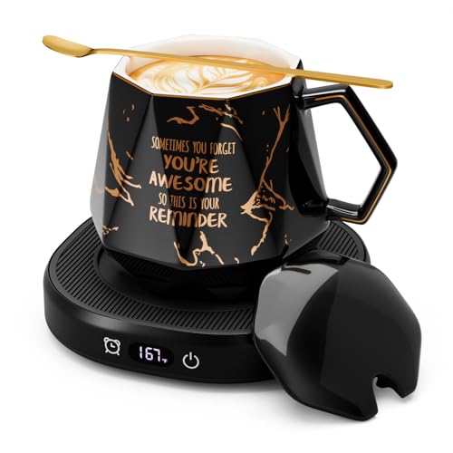 Coffee Mug Warmer Set Smart Heated Electric Tea Coffee Cup Warmer for Desk