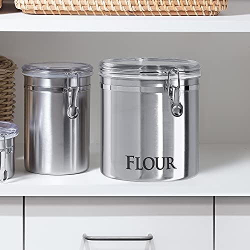 Jumbo 8" Stainless Steel Flour Clamp Canister