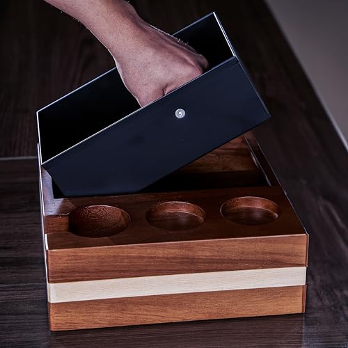 Espresso Knock Box With 54mm Tamping Station For Breville Espresso Accessories Adjustable Portafilter Height
