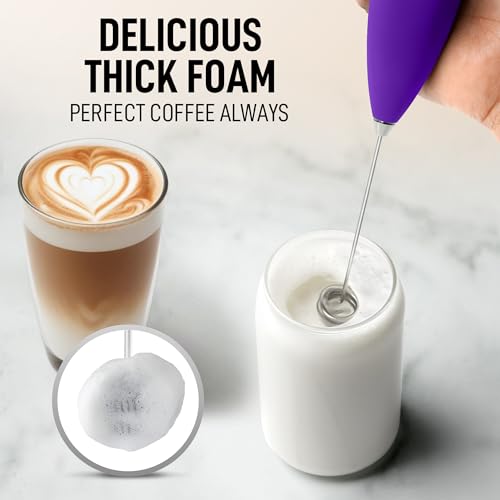Powerful Milk Frother Wand With Duracell Batteries