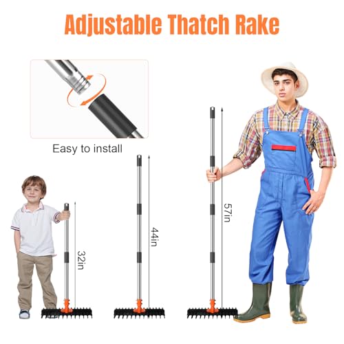57 Inch Thatch Rake
