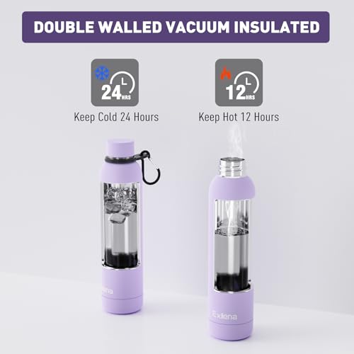 Slim Insulated Water Bottles for Travel 25oz with Clip
