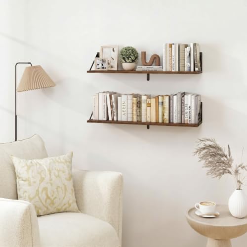 Black Deep Floating Shelves for Wall