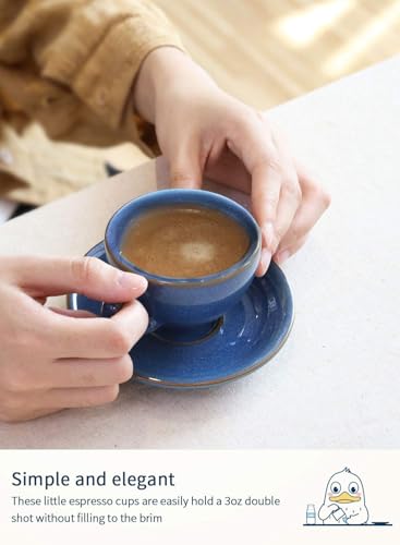6 oz Cappuccino Cups with Saucers (4 Count)