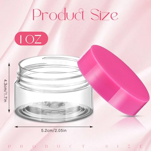 4 Pcs Plastic Jars Wide Mouth with Lids (4 Count)