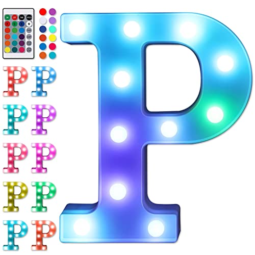 Colorful LED Letter Lights with Remote