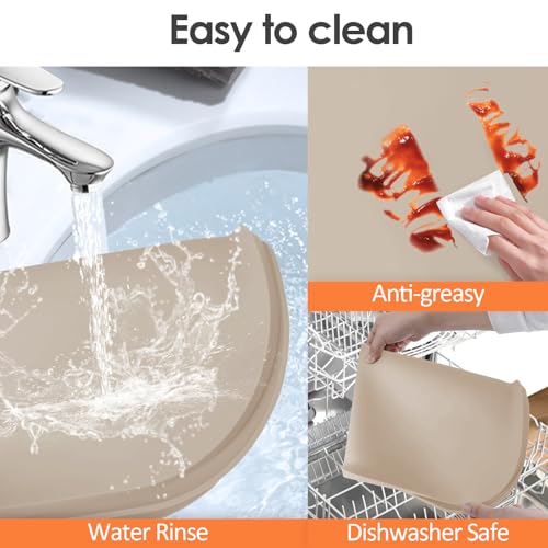 Silicone Coffee Maker Mat with Lip for Countertops