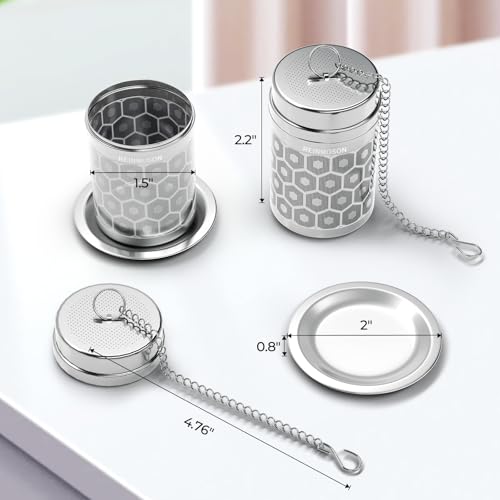 2 Pack Reinmoson 304 Stainless Steel Tea Infuser for Loose Leaf Tea Steeper (2 Count)