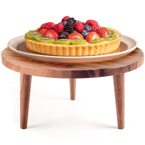 Acacia Wooden Round Footed Serving Board