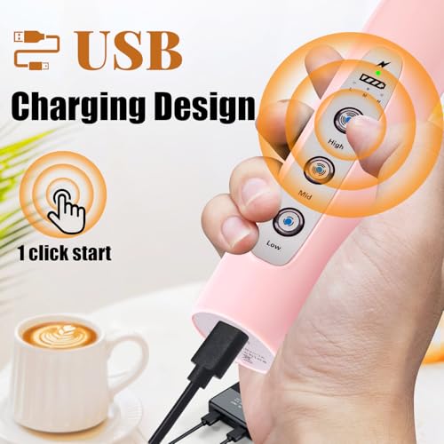 Pink Milk Frother Wand for Coffee