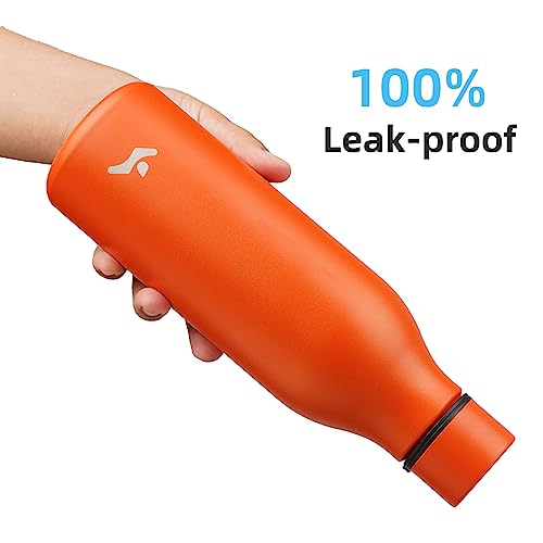 18 oz Insulated Stainless Steel Metal Water Bottle with Strap