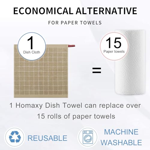100% Cotton Terry Kitchen Dish Cloths (8 Count)
