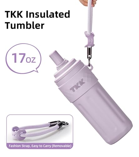 17 OZ Travel Tumbler Ceramic Lining with Straw Lid