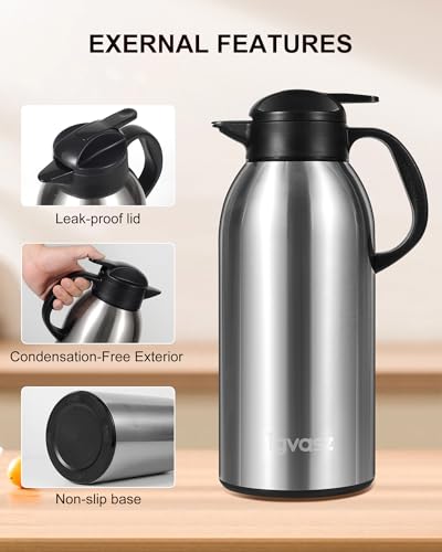 2 PCS Thermal Coffee Carafe 102 oz (6 Count)