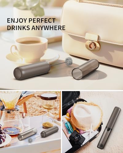 Portable Rechargeable Milk Frother Handheld