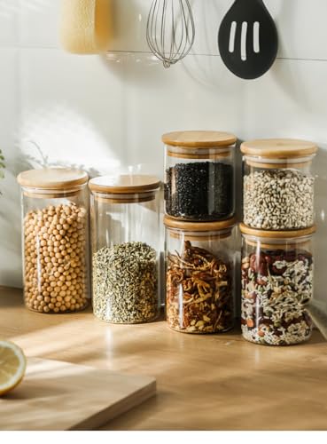 Glass Food Storage Jars (5 Count)