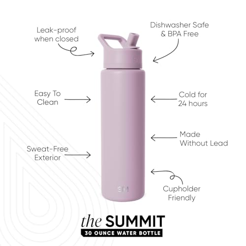 Insulated Water Bottle with Straw
