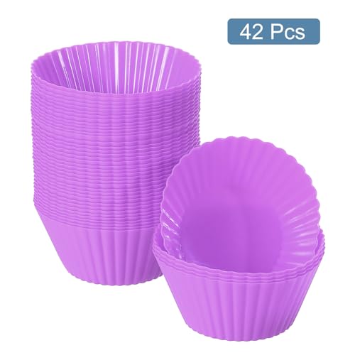42Pcs Silicone Cupcake Liners (42 Count)