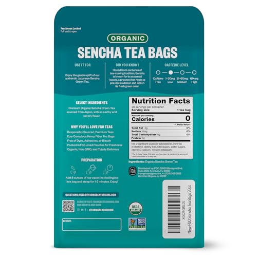 Organic Japanese Sencha Green Tea (20 Count)