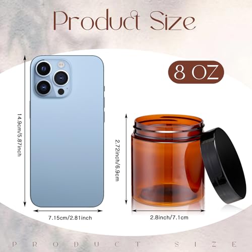 4 Pcs Plastic Jars Wide Mouth with Lids (4 Count)