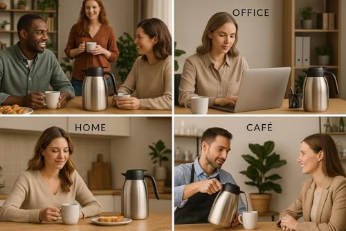 Thermal Coffee Carafe with Cleaning Brush