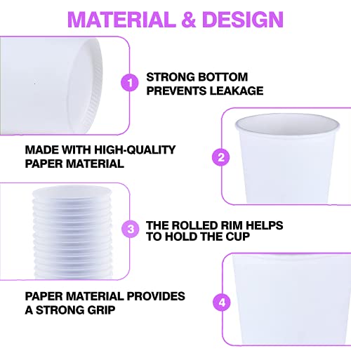 White Disposable Paper Coffee Cups (100 Count)