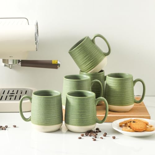 Porcelain Coffee Mugs Set of 6 (6 Count)