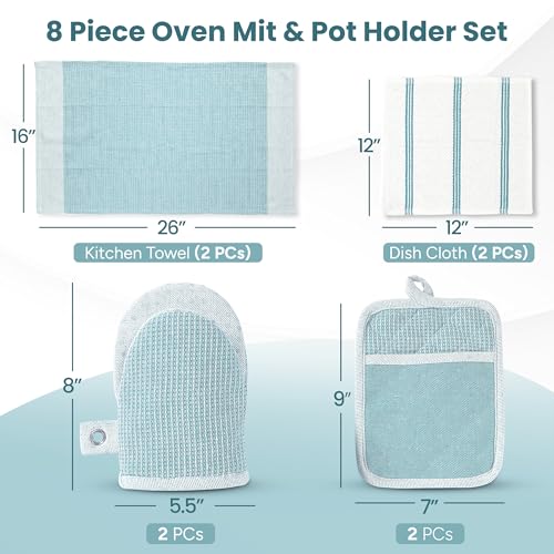 Oven Mitts and Pot Holders Sets (8 Count)