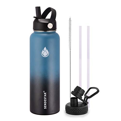 Water Bottle 40oz Double Wall Vacuum Insulated Leak Proof Stainless Steel Sports Water Bottle
