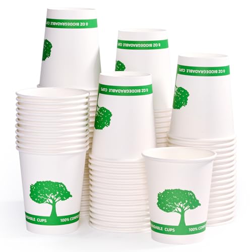 400 Pack Compostable Paper Cups (400 Count)